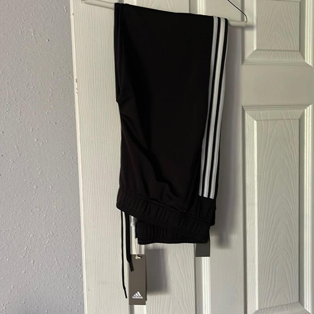 Adidas three stripes track pants
